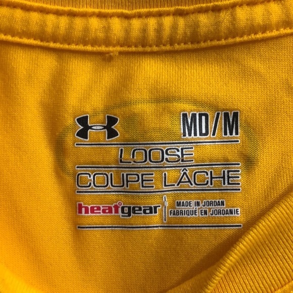 Yellow Under Armour Tee Size Medium - Picture 2 of 6